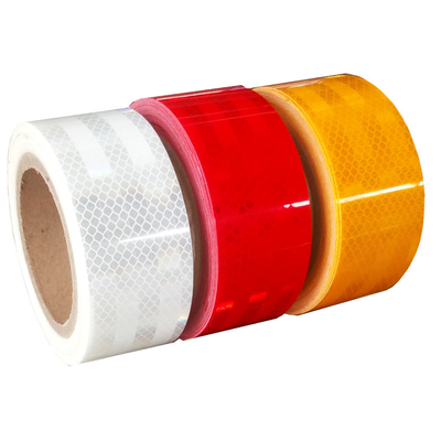 White Yellow Red Diamond Prismatic Reflective Sheeting In Rolls Packaging
