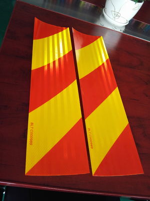 Schwerfahrzeug reflektierende Rot-Gelbstreifen Aufkleber Lkw Anhänger Rückseite reflektierende Kennzeichnung