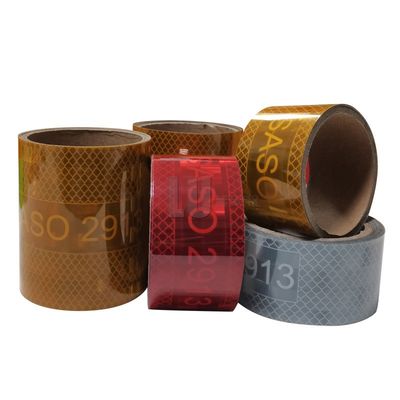 Markt in Saudi-Arabien, gut sichtbares 5 cm * 25 m gelb, rot, weißes Saso2913, auffälliges Klebeband, DM Saso 2913, reflektierendes Klebeband für Kraftfahrzeuge