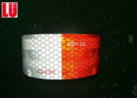 Safety Single Sided Dot C2 Reflective Tape , Vehicle Red White Conspicuity Tape