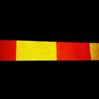 Verkehrs-Sperren-Brett-rotes und gelbes reflektierendes Band bedeckt hohe Reflexion für das Warnen