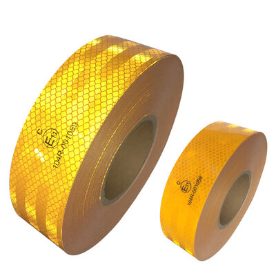Weiß, gelb, rot, ECE 104R, selbstklebendes prismatisches Reflektorband für PKW, LKW, Fahrzeuge, reflektierendes Klebeband zur auffälligen Markierung