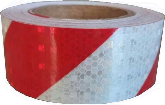 20 cm * 50 m gelbes und schwarzes PVC-bedruckbares reflektierendes Wabenkristallgitter-Streifenband für PKW und LKW