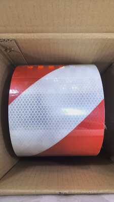 High Visibility white and red Reflective Chevron Reflective Stripe Tape For Vehicles
