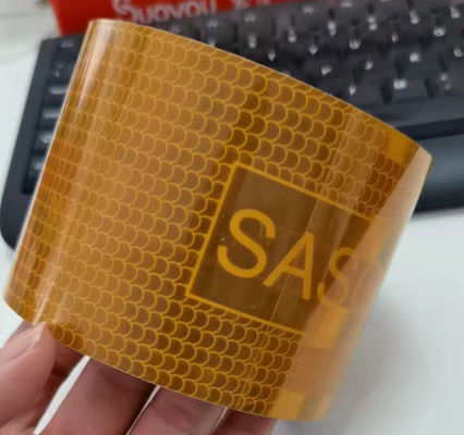 SASO 2913 Reflexionssticker PET Reflexionsband Sicherheitszeichen Warnzeichen Reflexionsstreifen für Auto-Lkw-Anhänger Dekor-Zubehör