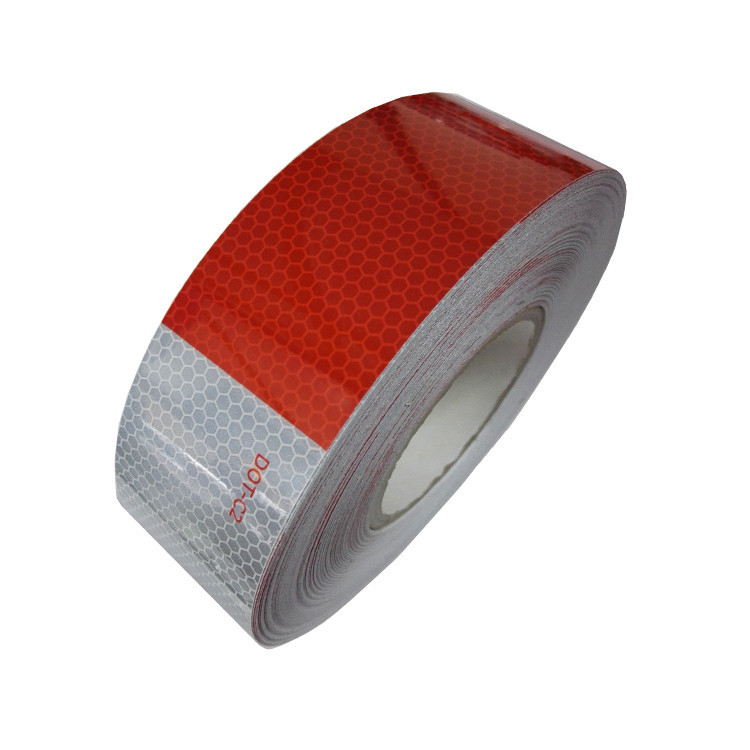 50 mm Rot-Weiß DOT-C2 Reflektorband Licht Reflektorband Glasperlen Reflektorband
