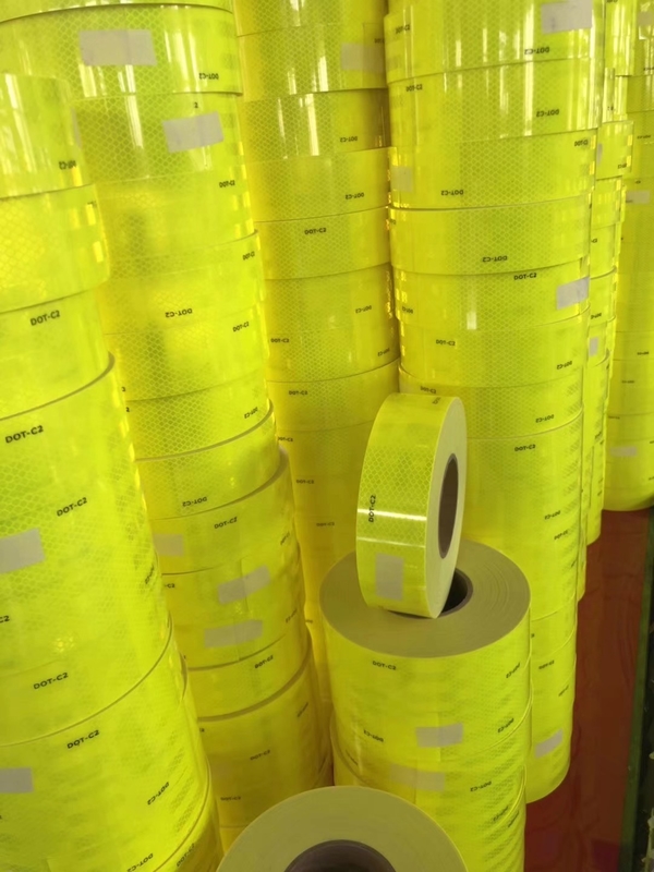 Reflektierender Bandaufkleber Flourescent Gelbgrün llime PUNKT C2 für Autos