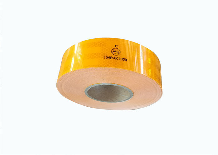 Hohe Sicht-rotes reflektierendes Sicherheits-Band für Fahrzeug-Gelb-Weiß 25CM 45.7m 50 M
