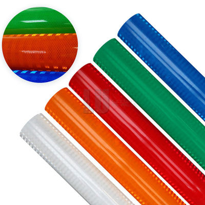 Hochintensive Sichtbarkeit, selbstklebendes, prismatisches PET-Wabenmuster, weißes reflektierendes Folienpapier, Vinylmaterial für Verkehrsschilder
