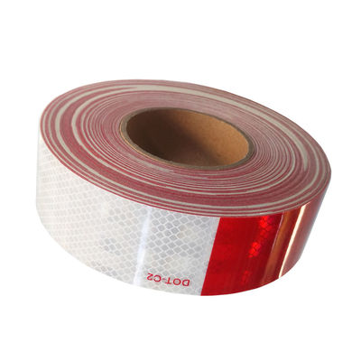 2 Zoll x 150 Fuß reflektierendes Sicherheitsband DOT-C2, wasserdichtes rotes und weißes selbstklebendes Auffälligkeitsband für Anhänger, Autos, LKWs